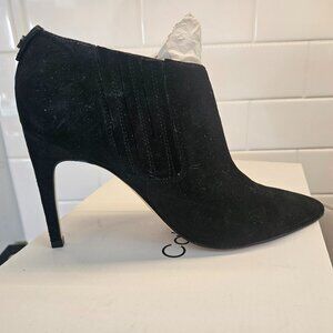 Calvin Klein black suede high heel bootie, US size 7.5